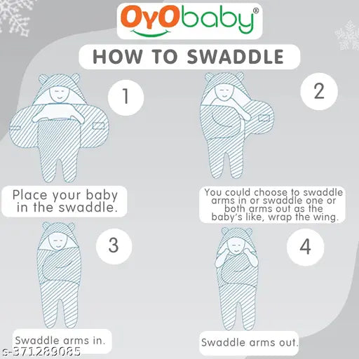 Soft, fleece OYO BABY hooded star printed baby blanket for 0-6 months, ultra-lightweight and ideal for heavy winter use