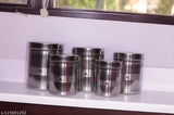 High-quality steel containers, 500ml-2L capacity, airtight and stackable storage for kitchen essentials