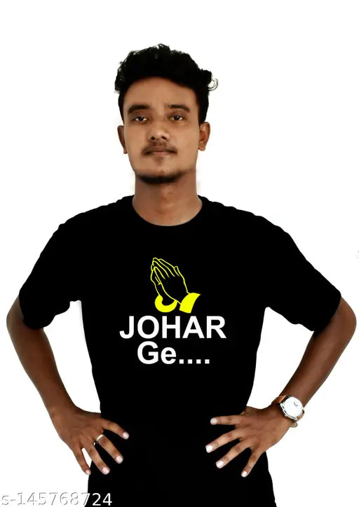 Short sleeve cotton t-shirt, Santali print on bio-wash soft fabric, M or L size