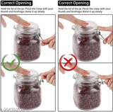 Classic borosilicate glass dry fruit jars (10x10x10 inches), pack of 4, BPA-free, airtight & scratch resistant