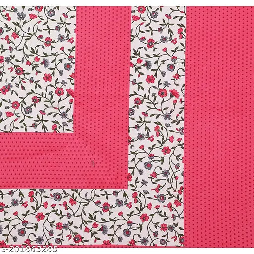 Multicolor Jaipuri 100% cotton bedsheet with 2 pillow covers, featuring floral prints. Ideal for summer seasons and adult use