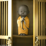 Resin, 10cm tall, Namaste Buddha statue for peaceful home decor, made in India