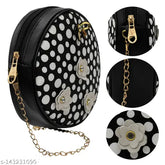 Printed PU net sling bag, free size crossbody handbag for ladies