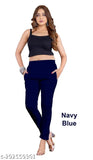 Solid cotton lycra cigar pants trousers/jeans for women - Available in sizes S to XXL