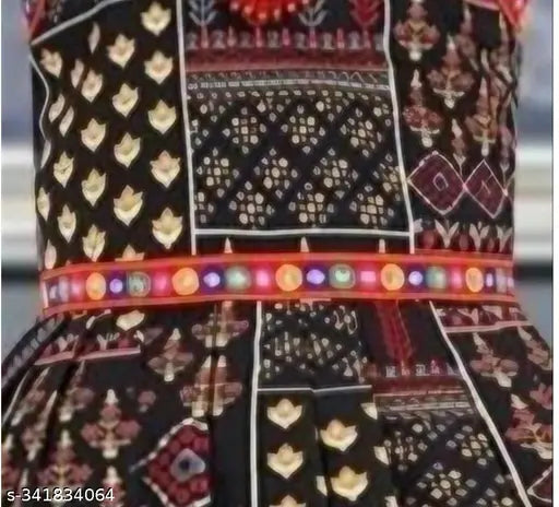 Stylish kids ethnic cotton blend anarkali dhoti pants, printed short sleeves top in various sizes (12-18 Months - 10-11 Years), Indian origin