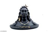 Goldiluxe Adiyogi Shiva statue, 12cm marble or stone dust figurine for home decor, pooja, and car dashboards. Ideal for religious idols. Handcrafted in India