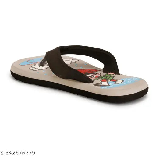 Premium rubber slippers and flip flops for kids, printed net cartoon character design, lightweight, washable, durable, Anshul Enterprises