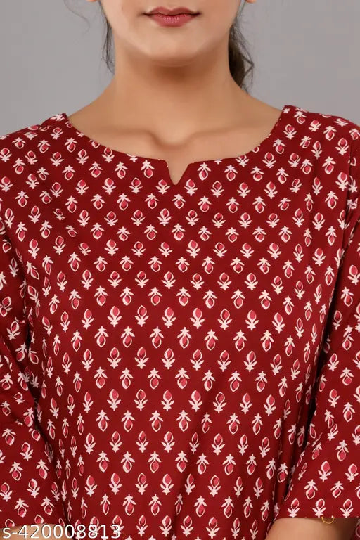 Cotton printed net Nunchii night suits for women and girls, soft and comfortable pyjamas for relaxing sleep, India origin