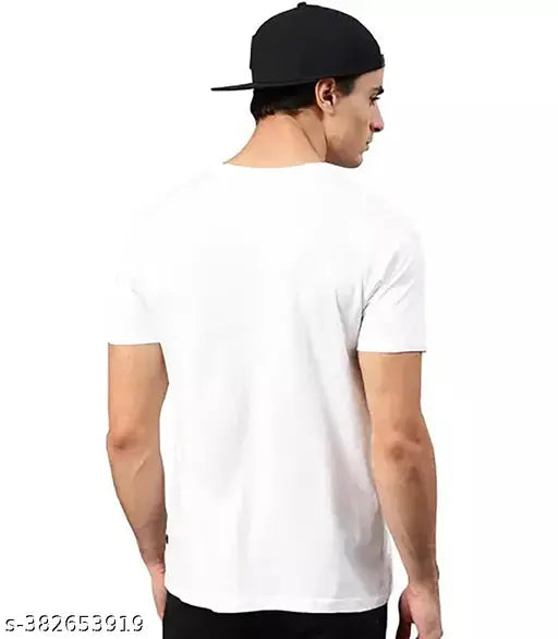White polyester t-shirt with You Tube logo print, ideal for casual and party wear, S to XXL sizes available, comfortable for activities like jogging, yoga, or cycling in winter, made in India