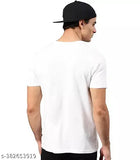White polyester t-shirt with You Tube logo print, ideal for casual and party wear, S to XXL sizes available, comfortable for activities like jogging, yoga, or cycling in winter, made in India