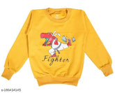 Winter casual wear kids sweatshirt, self-design polycotton print round neck, warm & comfortable, Indian made