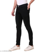 Dark wash denim Man Jean, solid print mid-rise 5-pocket jean from VYESH collection, size 28/30/32/34