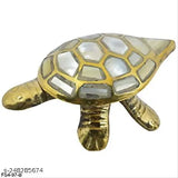 Golden brass SkyWalker turtle with secret wish compartment, 8.5x5 cm - Indian home decor or spiritual gift