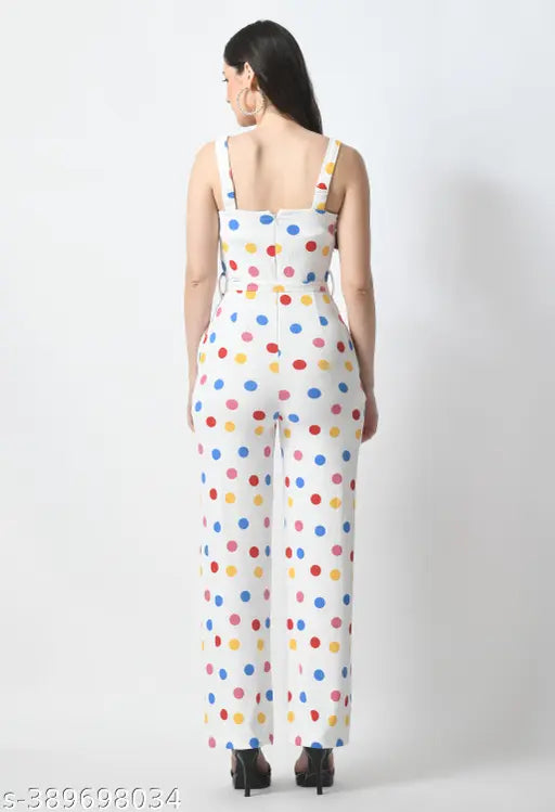 Polycotton striped jumpsuit for women, sleeveless with printed design, available in various sizes from XS to XXL