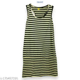 Black and yellow striped backless off-shoulder women's western long top dress on mannequin, cotton sleeveless, size S (28in bust, 28in length) for casual wear
