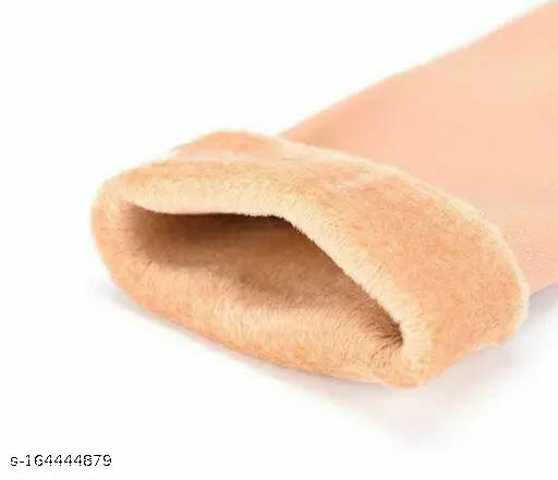 Woolen cap and socks combo, fully fur-lined for cozy comfort. Relaxable balaclava cap and soft socks in one size, suitable for women and girls