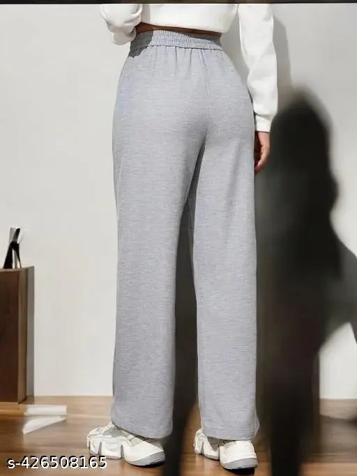 Brown cotton flared joggers for girls and women - versatile comfort for gym, walk, dance, or nightwear