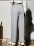 Brown cotton flared joggers for girls and women - versatile comfort for gym, walk, dance, or nightwear