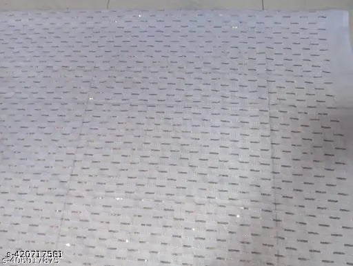 White Georgette sequin blouse with diamond hot fix, Indian Bollywood saree style