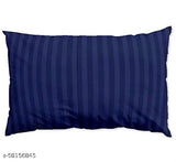 Aqua Blue King-sized AKIN 220 TC Glace Cotton Satin Stripes Double Bedsheet & Pillow Cover, ideal for hotels or guest houses, home use, 90 x 100 inches, quality and comfort in every thread
