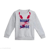 Diamond Art Collection kids sweatshirt, cotton blend long sleeves with printed net design, sizes from 3-4 years to 13-14 years