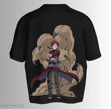 Luxurious man cotton oversize t-shirt, printed with short sleeves, size L (40in/30in), made in India