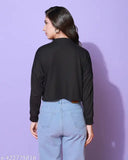 Sunsine Glowsones Women's cotton waffle long sleeve V-neck workout crop tops - Solid color, comfortable fit, premium quality tunic tops from India