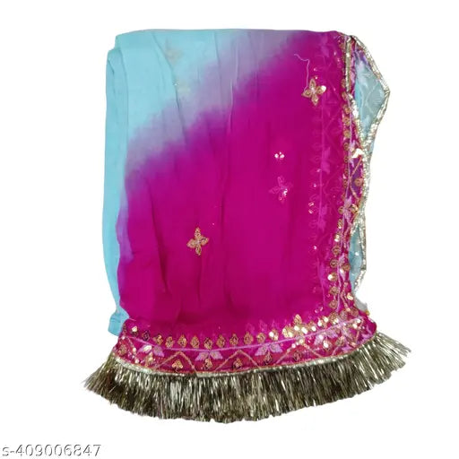 Georgette Rajputi Poshak for women, embellished with Aari and stone work, party-ready Indian dress set