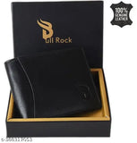 Genuine leather Bull Rock wallet for men, solid brown color, 5 compartments, free size (11cm x 9cm)