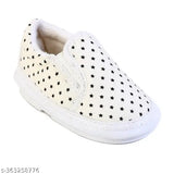 Unisex cotton and PVC printed baby shoes, soft slip-on design for 6-9 months, adorable check print and comfortable PVC sole