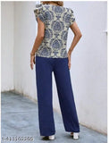 Pretty Retro Women's Lycra Jumpsuit with Printed Net Pattern (Size S: Bust 36in, Length 49in, Waist 38in)