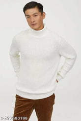 Urbane Fabulous Men high-neck cotton long sleeve solid shirt, men's formal wear, S, M, L, XL, XXL (chest size: 38in, 40in, 42in) from India