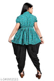 Girls Festive Party Kurta and Dhoti Pant Set, printed crepe anarkali with paijama, smooth and comfortable for kids aged 6-12 years, Indian ethnic wear