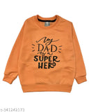 Kids printed round neck sweatshirt in cotton blend, warm and cozy for winter wear, available in sizes 6-15 years