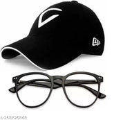 Stylish trendy cotton baseball cap and selfie sunglasses for men & boys, adjustable design in two pieces, Indian origin