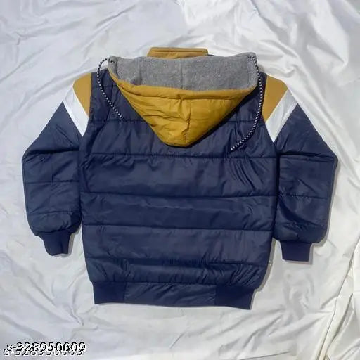 Colorblocked nylon boys jackets & coats for toddlers, yellow, red, mustard, royal navy blue, black, and lgray. Club kids style with long sleeves, suitable for ages 1 year - 8 years. Made in India