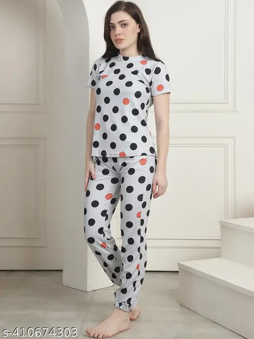 XL cotton printed night suit top & bottom, short sleeves, comfortable fabric, Indian origin