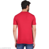 Men's Dri-Fit Solid T-Shirt Combo (Mustard, RBlue, SGreen, Red) - High-quality polyester, perfect for sports & casual wear