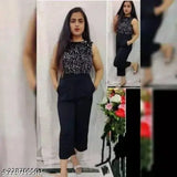Silver cotton blend sleeveless sequin jumpsuit for women, elegant trendy fashion