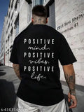 Veroconic men's graphic cotton blend t-shirt, oversized fit with solid print design on the back