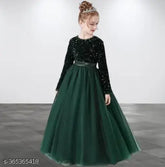 Embellished net multi-colored FUNKEY STAR gown for Diwali, low price in Nargis Fashion. Three-quarter sleeve, size 4 - 16 years available