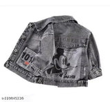 Denim printed net S class winter jacket for kids, quality fabric fits 2-3 to 7-8 years