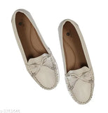 Synthetic leather trendy feminine loafer in solid design, slip-on style for women. Available sizes: IND-4, IND-5, IND-6, IND-7, IND-8, IND-9, made in India