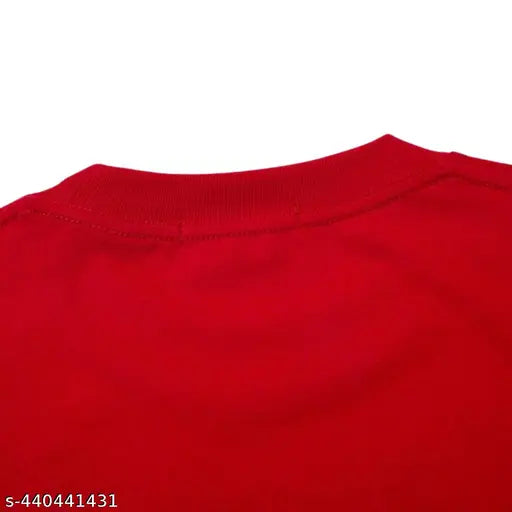Micky Red oversized unisex cotton blend t-shirt, printed net pattern, short sleeves, size S-XXXXL
