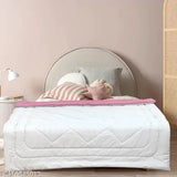 Reversible single bed cotton comforter, vacuum packed - hollow fiber inner, India-made