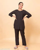 Printed rayon night suits for women and girls - comfortable pyjamas with three-quarter sleeves, suitable for work from home