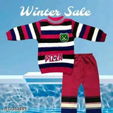 Striped wool long sleeve sweater for kids, charming self-doll design in baby dungarees