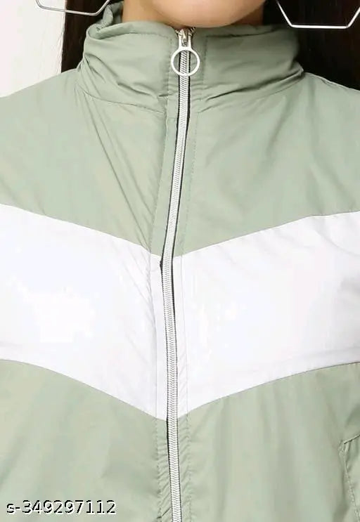 Tina Collection, Women's/Girls Long Sleeve Colorblocked Fur Jacket with Contrasting Inner Layers - Sleek and trendy women's fashion