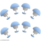 Blue cotton net AvonWellness duvet clips set of 8, soft fabric material with mushroom buttons and ABS base, easy to use for bed sheet mattress sheets holder cushions and socks covers