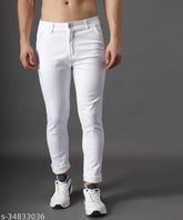 Cotton blend white jeans by Zaysh, size 28/30/32/34/36 for women, India-made stylish fit denim